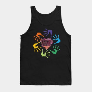 Massage Therapist Colorful Hands Tank Top